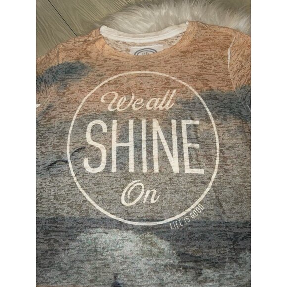 Life Is Good Fitted We All Shine On Top Tee Shirt T-Shirt Birds Womens M Medium - Picture 3 of 5